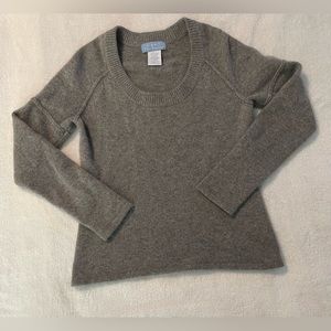 U-Knit 100% Pure Cashmere Grey Sweater, Size Large